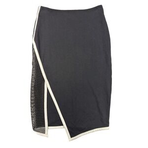 NEW Dance & Marvel‎ Junior's L Sexy Black Gorpcore Pencil Skirt Athleisure Mesh